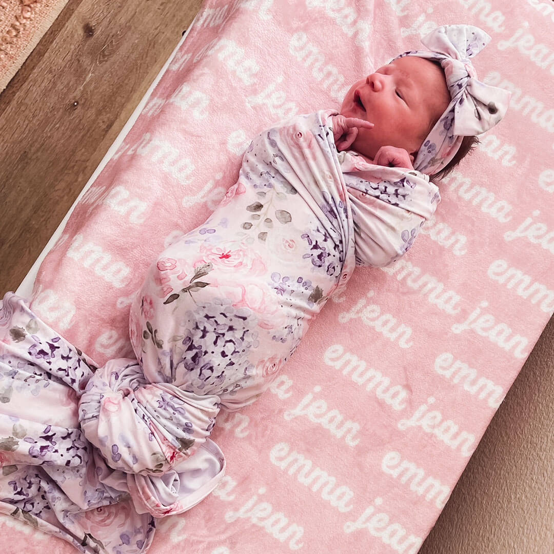 Henlee's Hydrangea Oversized Swaddle Blanket - Image 3