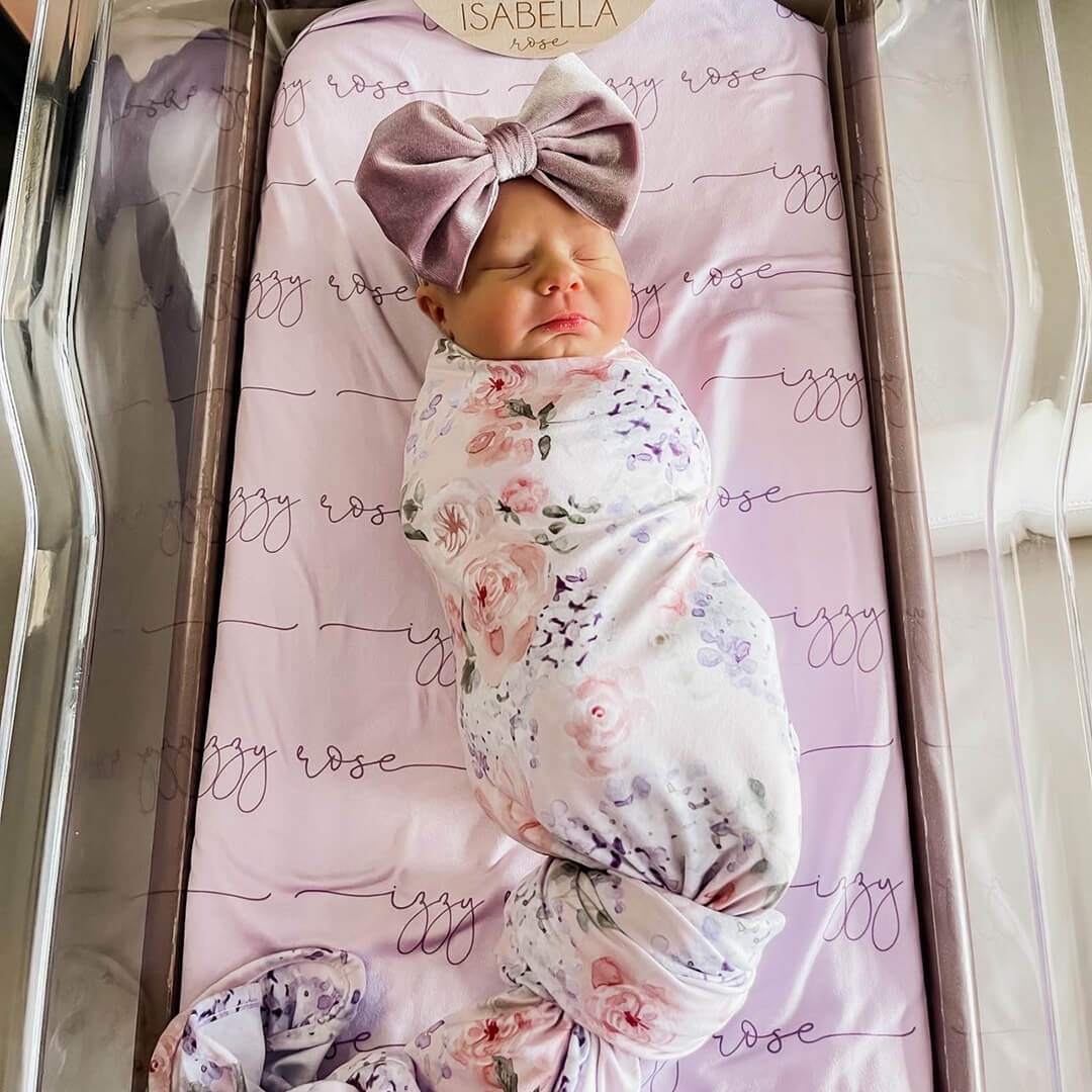 Henlee's Hydrangea Oversized Swaddle Blanket - Image 4
