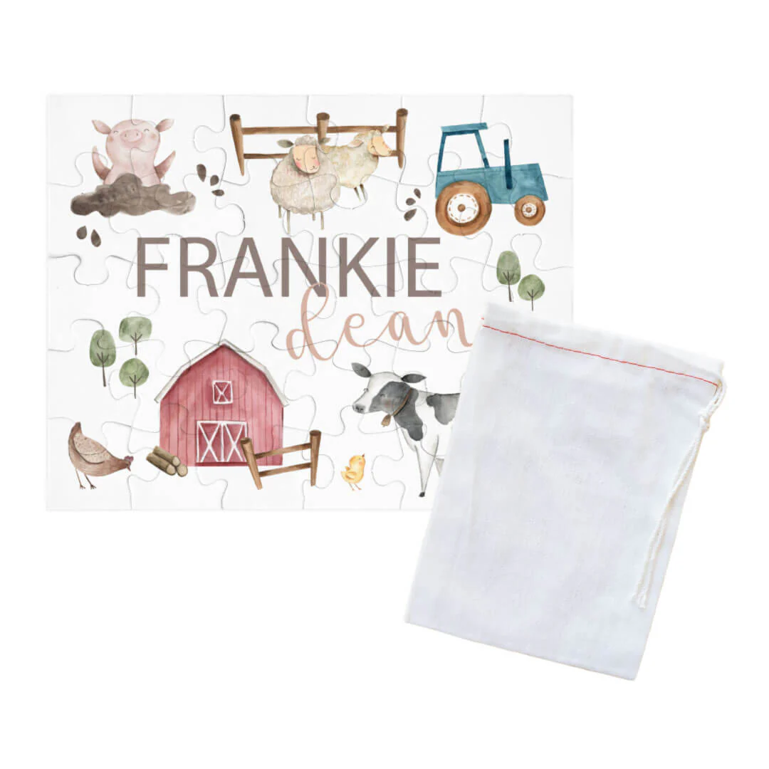Kids Personalized 30 Piece Puzzle | Frankie's Farm Party - Image 3