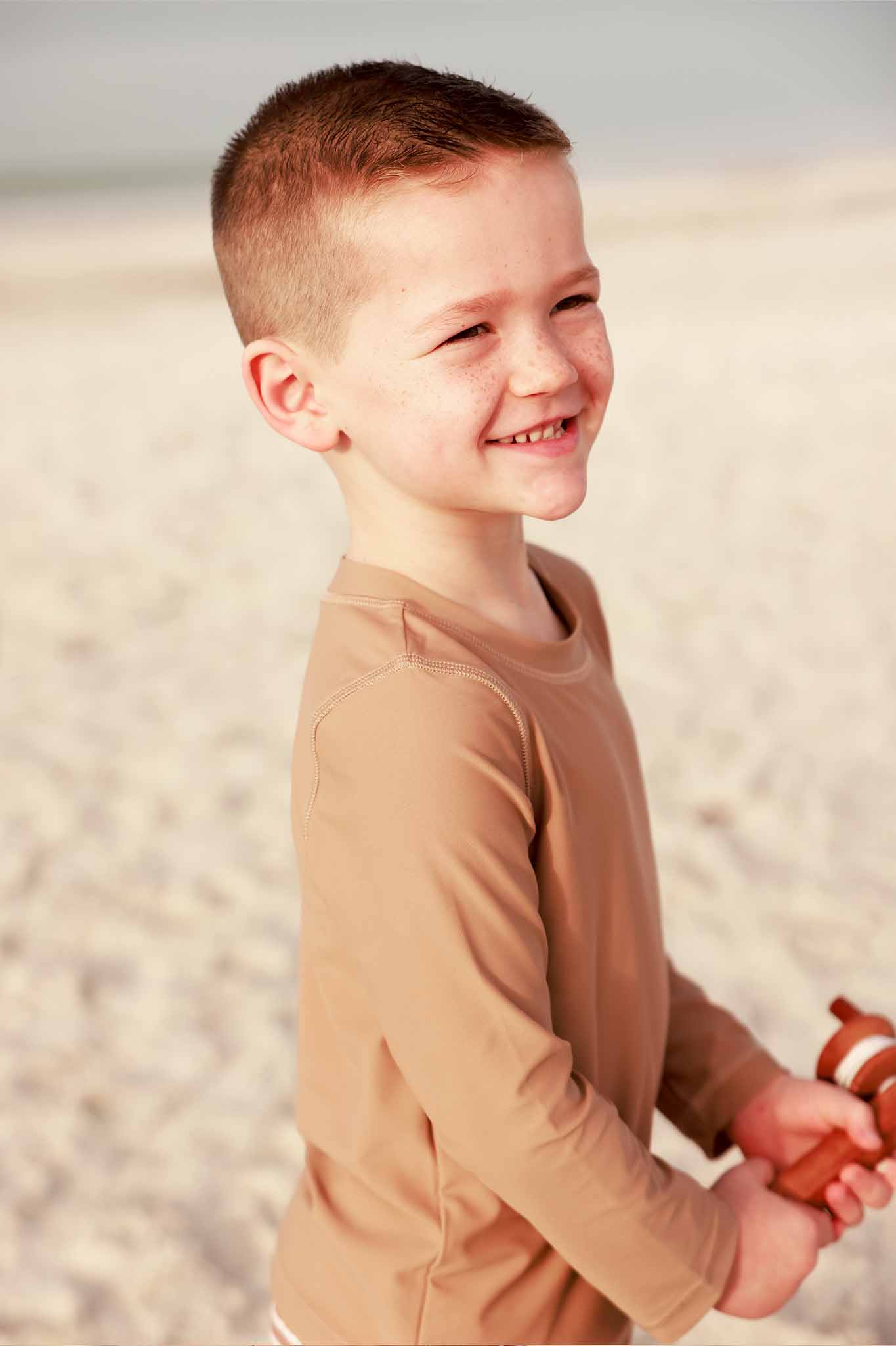Long Sleeve Rash Guard Shirt | Sandy Mocha - Image 4
