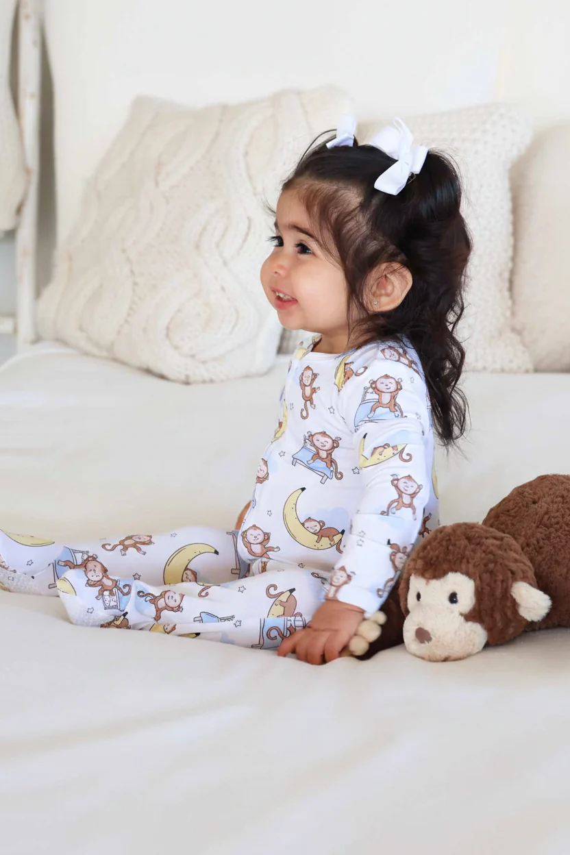 Monkey See, Monkey Snooze Zipper Footie - Image 4
