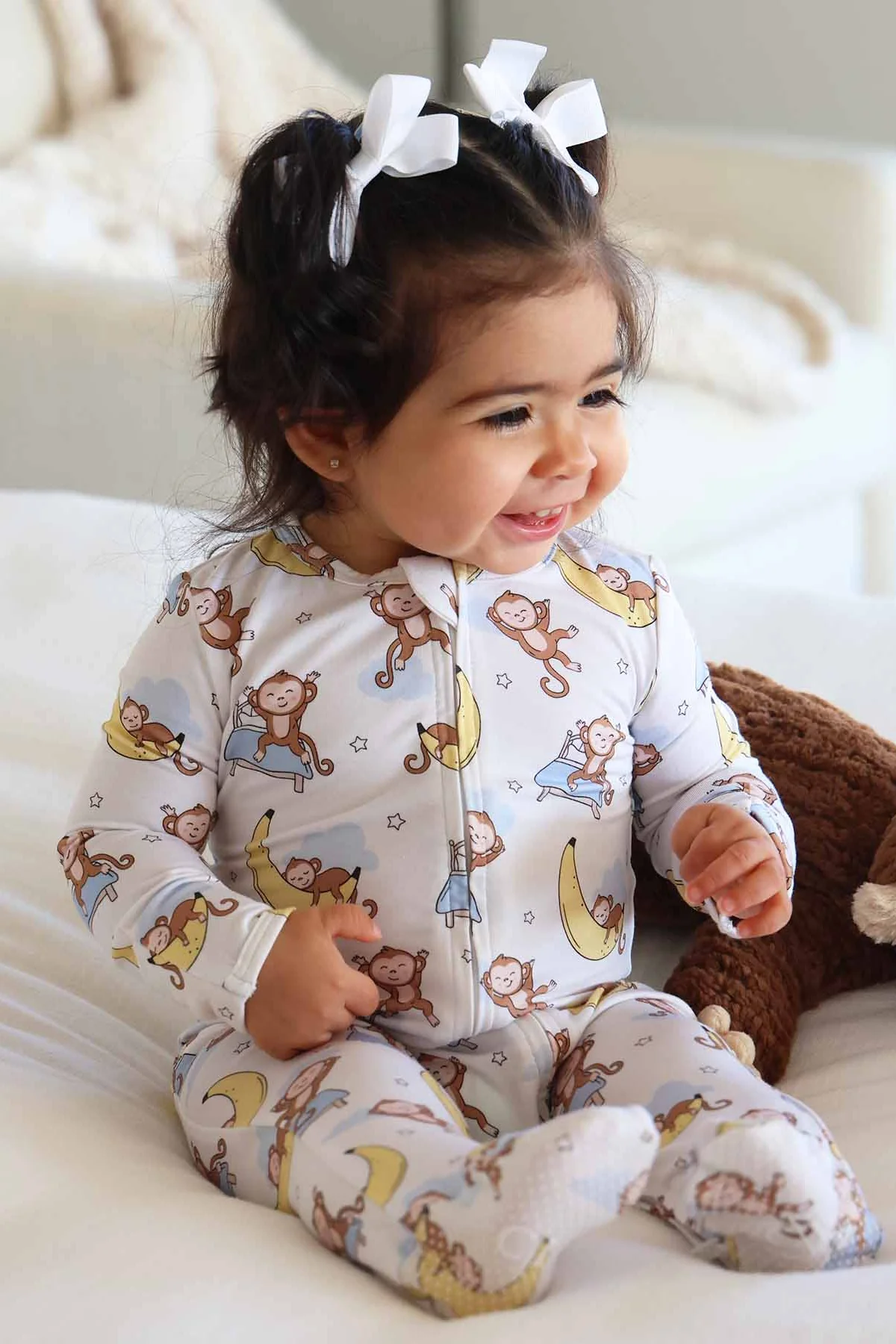 Monkey See, Monkey Snooze Zipper Footie - Image 7