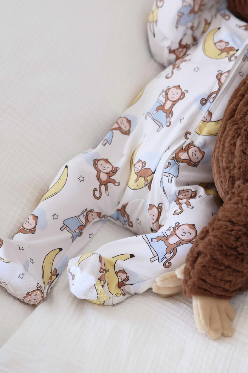 Monkey See, Monkey Snooze Zipper Footie - Image 9