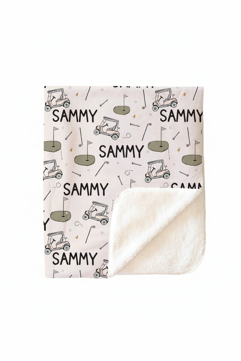 Tee Time Personalized Kids Blanket - Image 3